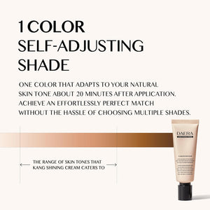 Kang Shining Korean BB Tinted Moisturizer Cream (1 Color,Neutral), Self Adjusting BB Cream,1.35 fl oz, Glowing Skin Natural Makeup, Buildable Coverage, Lightweight