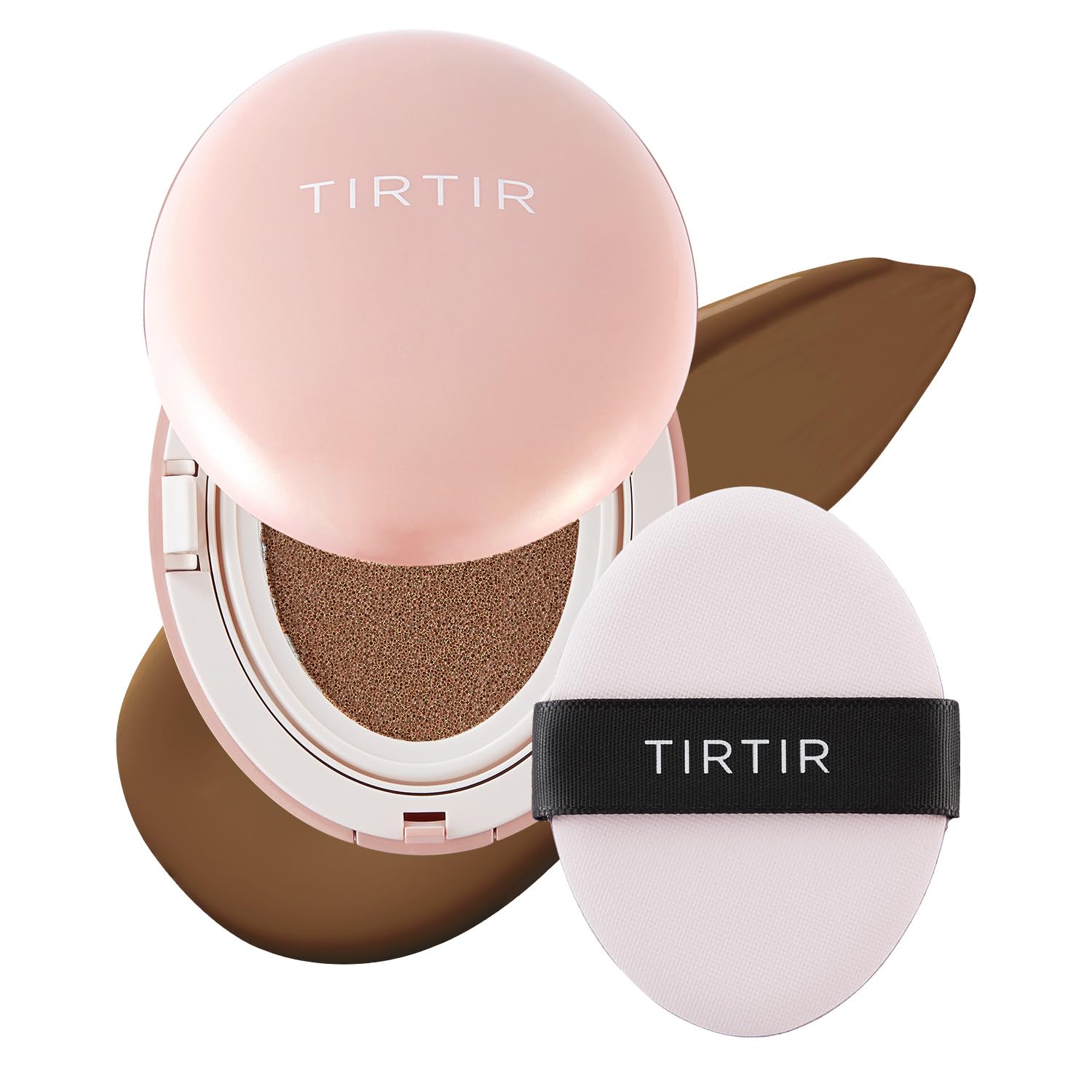 [*Mini Size*] TIRTIR All Cover Pink Cushion | Korean Cushion Foundation, (#23N Sand, 0.15 Fl Oz)
