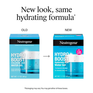 Neutrogena Hydro Boost Water Gel, 24 Hr Hydration for Normal/Oily Skin, Signature Fragrance, Face Moisturizer with Hyaluronic Acid, Skin Care for Juicy, Deeply Hydrated Skin, 1.7 oz