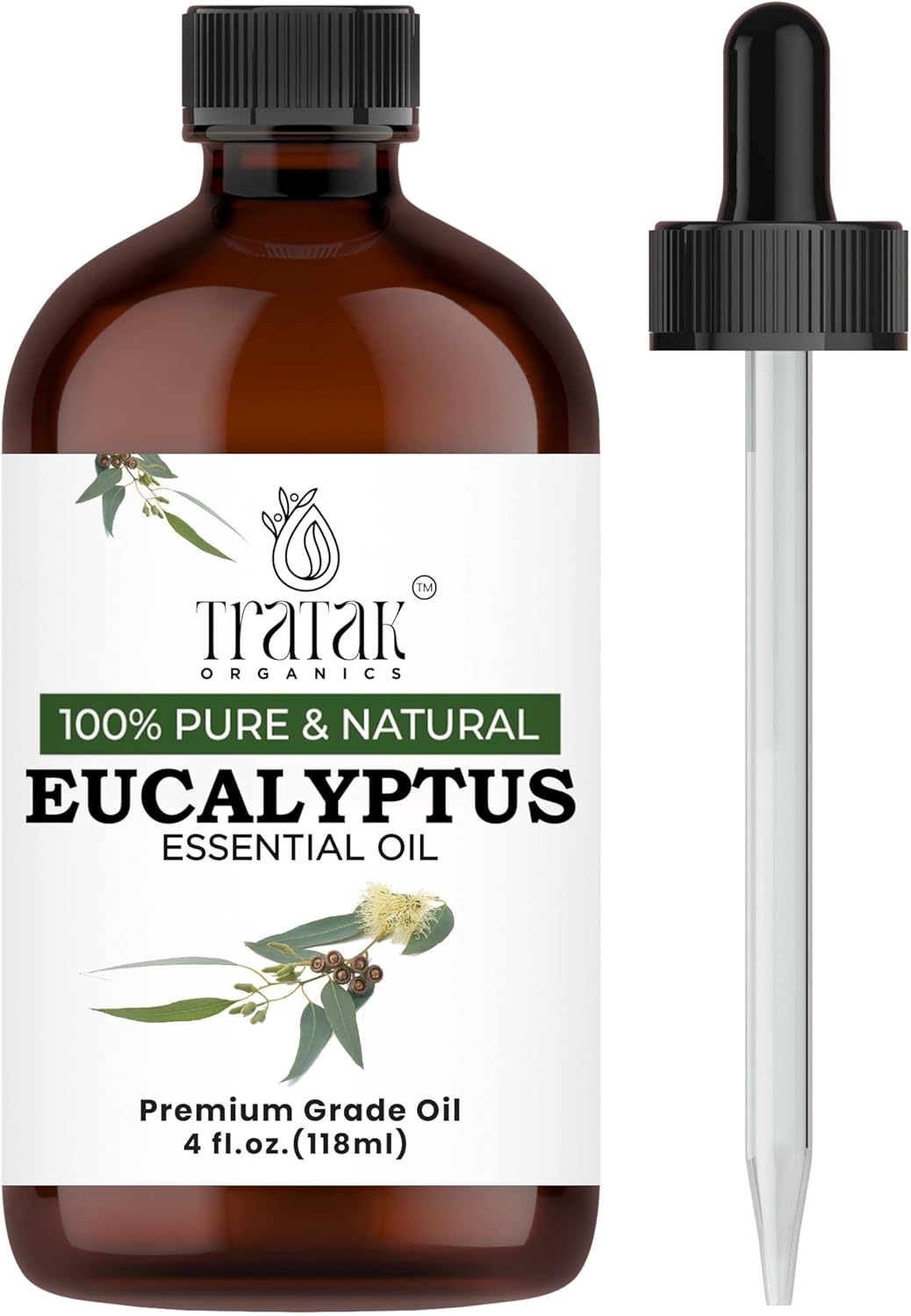 Rosemary Essential Oil 4 Fl Oz - 100% Pure and Natural Oil with Premium Dropper - Premium Therapeutic Grade Essential Oil for Hair Care, Hair Oiling, Scalp Massage and Aromatherapy