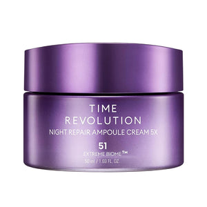 MISSHA Time Revolution Night Repair Face Serum Ampoule (5th Gen) - Overnight Probiotic Skincare for Intensive Repair and Radiance, 1.69 Fl Oz