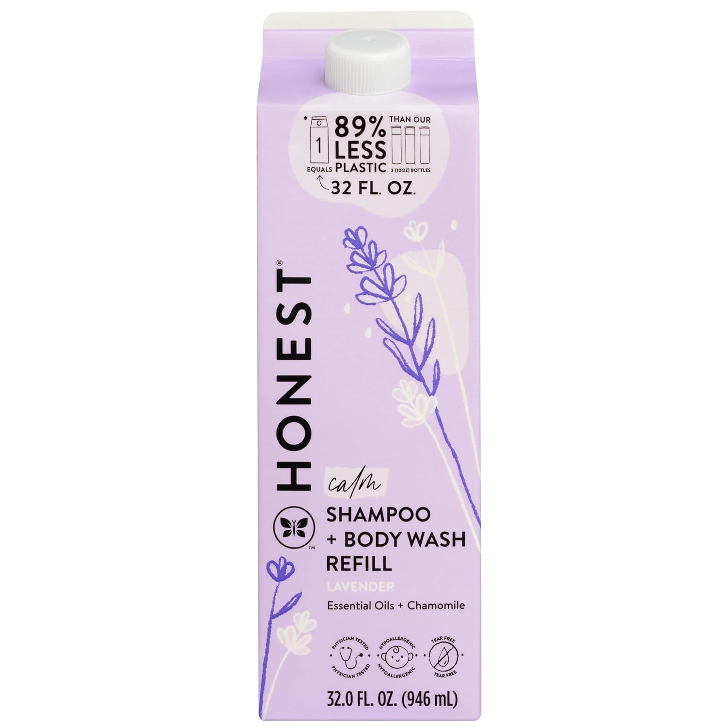 The Honest Company 2-in-1 Cleansing Shampoo + Body Wash | Gentle for Baby | Naturally Derived, Tear-free, Hypoallergenic | Citrus Vanilla Refresh, 18 fl oz
