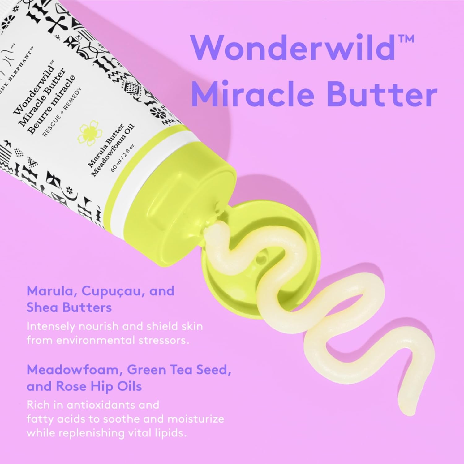 Drunk Elephant Wonderwild Miracle Butter - Ultra-Luxe Skin Salve - Clean Clinical Skincare - Cruelty-Free - Free of Essential Oils, Silicones, and Fragrance