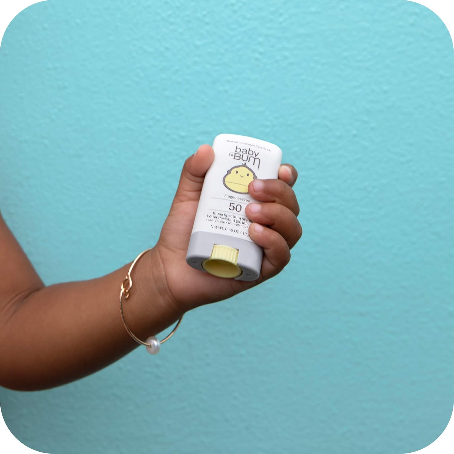 Sun Bum Baby Bum Mineral SPF 50 Sunscreen Stick - Hawaii 104 Act Compliant (Without Octinoxate & Oxybenzone) - UVA/UVB Face and Body Protection - Unscented for Sensitive Skin - Travel Size 0.45 Oz