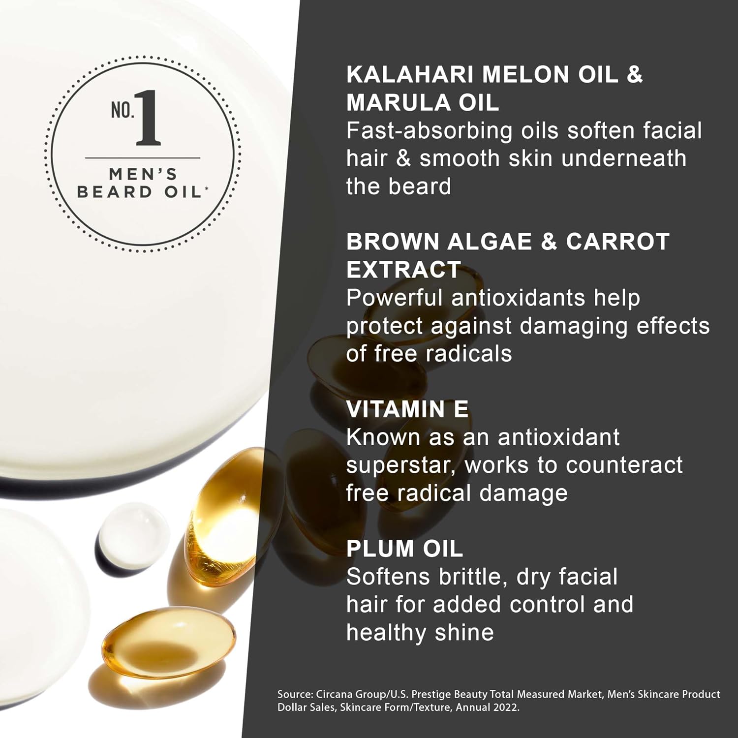 Jack Black Beard Oil for Men - Mens Beard Oil, Leave In Beard Conditioner for Men, Beard Softener for Men, Mens Beard Care Products, Mustache Oil, Mens Gifts, Beard Gifts for Men