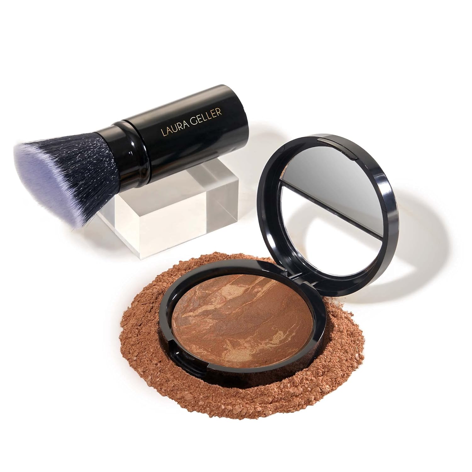 LAURA GELLER NEW YORK Baked Balance-n-Brighten Foundation with Kabuki Brush Makeup Set, Fair