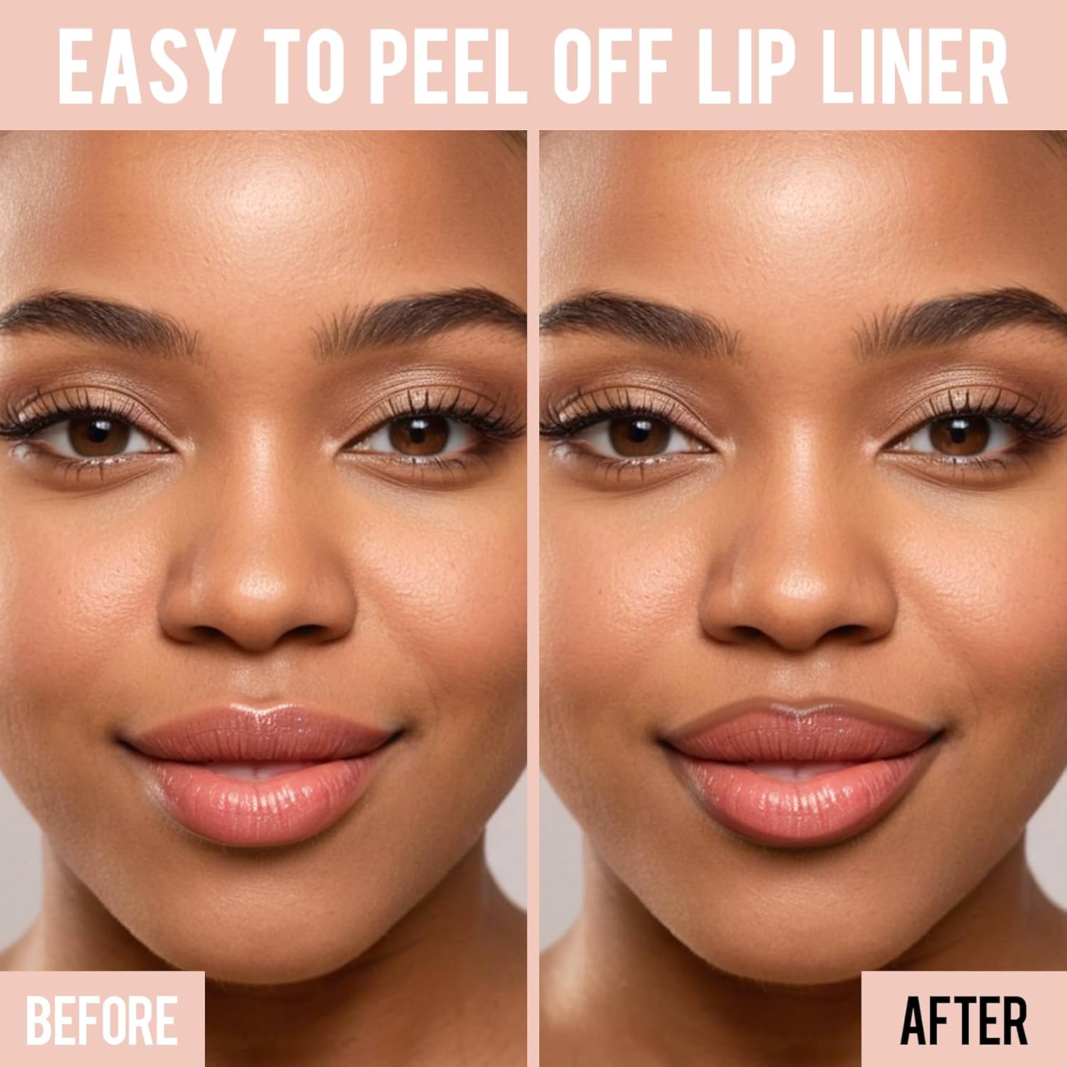 iMethod Lip Stain - Lip Liner Stain, Natural Long Lasting Lip Stain Peel Off, Waterproof Stay On All Day, Transfer-Proof, Highly Pigmented, Instant Peel Off Lip Stain Color, Nude Pink