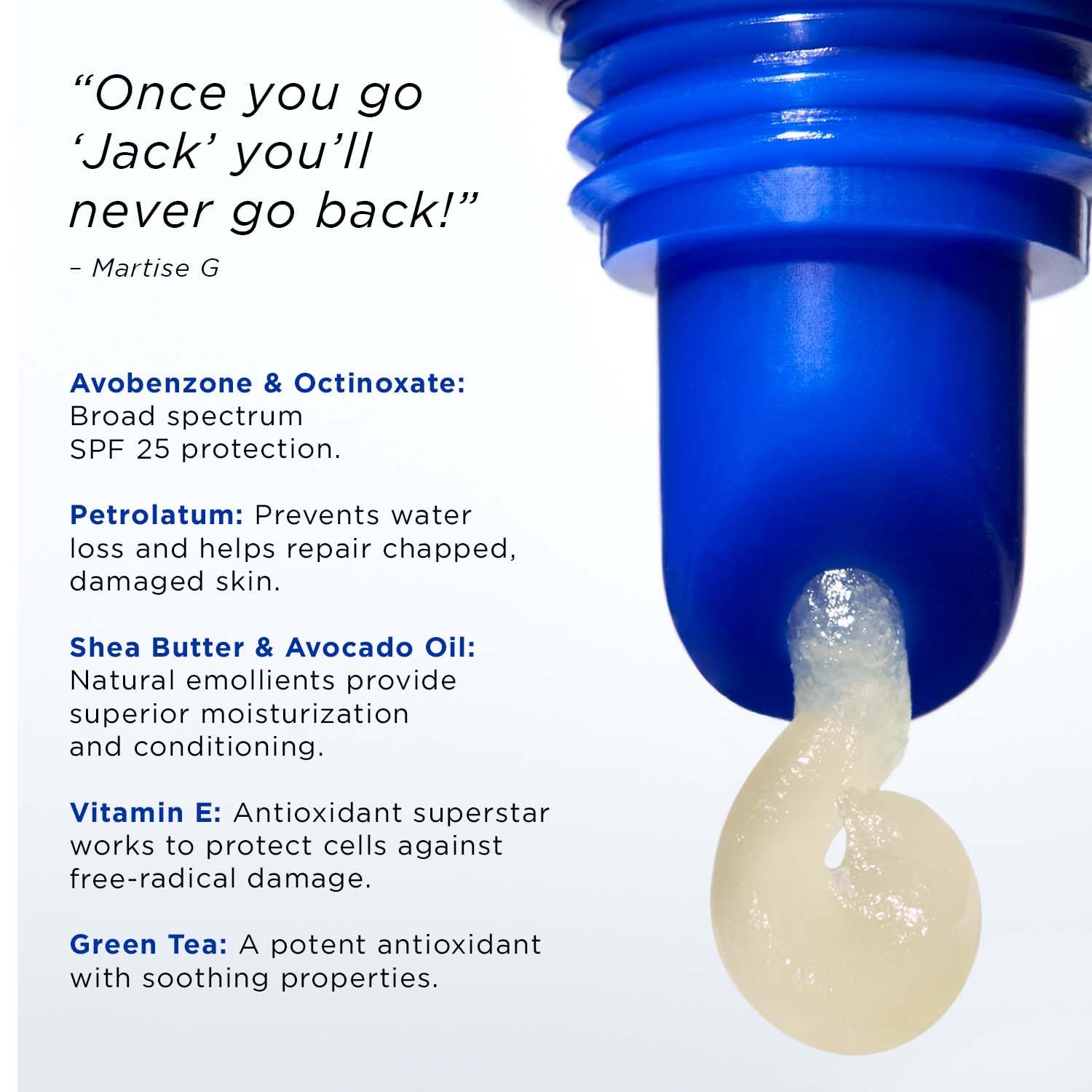 Jack Black Intense Therapy Lip Balm - Jack Black Lip Balm SPF 25 Sunscreen, SPF Lip Balm for Chapped Lips, Lip Sunscreen, Lip SPF, Lip Moisturizer for Dry Lips, Lip Balm with SPF, Lip Protection