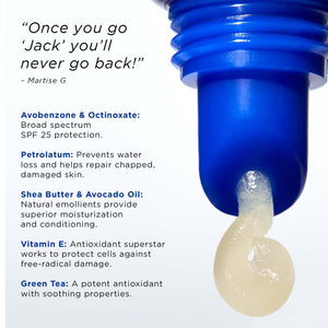 Jack Black Intense Therapy Lip Balm - Jack Black Lip Balm SPF 25 Sunscreen, SPF Lip Balm for Chapped Lips, Lip Sunscreen, Lip SPF, Lip Moisturizer for Dry Lips, Lip Balm with SPF, Lip Protection