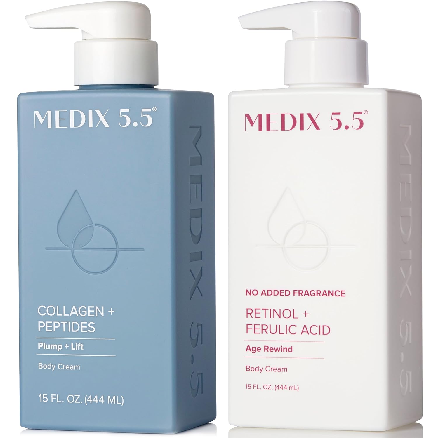 Medix 5.5 Retinol Body Lotion Skincare Moisturizer | Anti Aging Retinol Body Cream | Skin Care Tightening Lotion For Women & Men Helps Diminish Look Of Crepey Skin, Wrinkles, & Fine Lines, 2-Pack