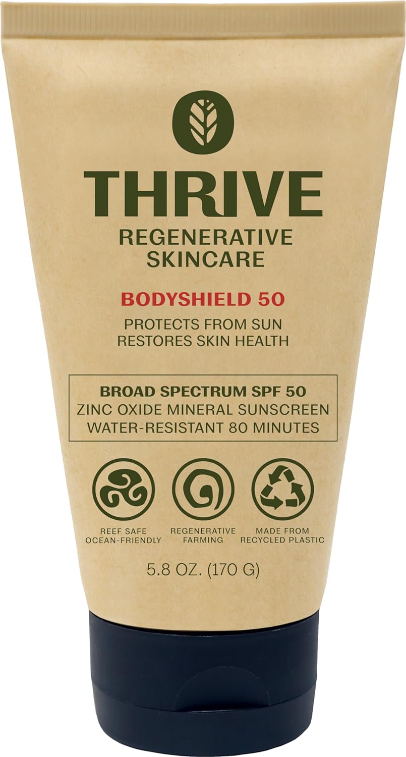 Thrive Reef Safe Sunscreen SPF50 - Hawaii 104 Reef Act Compliant - Mineral Sunscreen Non-Nano Zinc Oxide - Vegan, (5.8 Oz (Pack of 1))