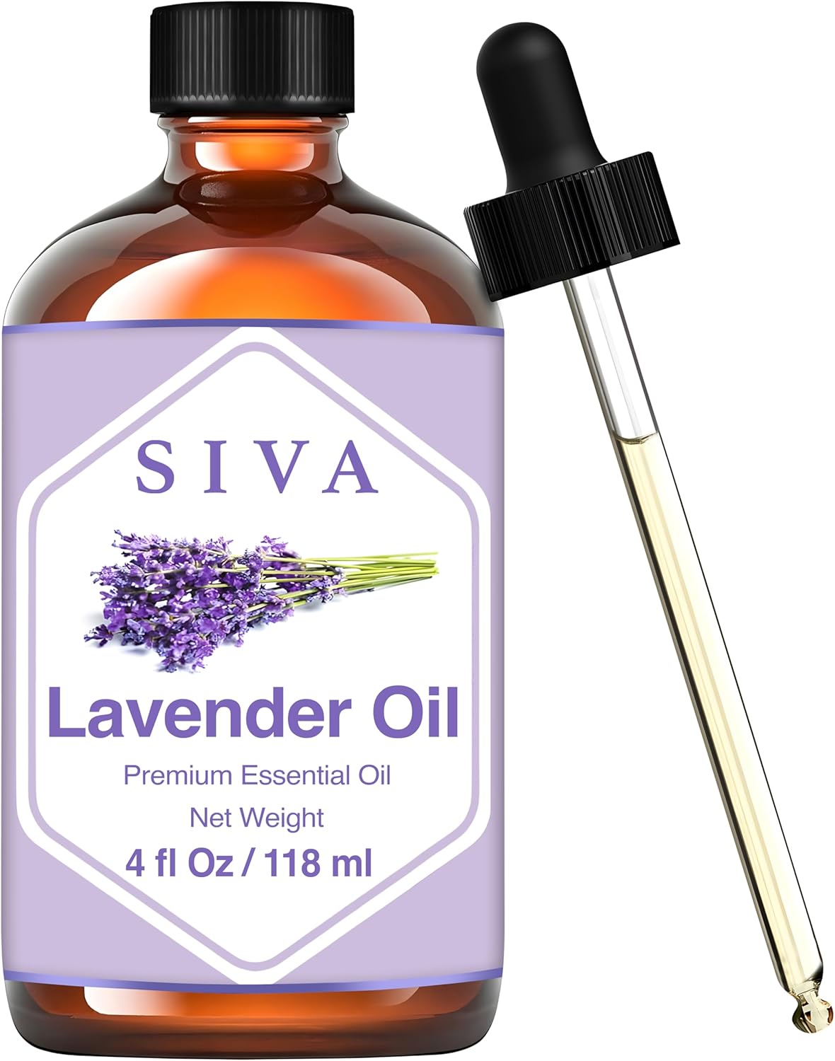 Siva Rosemary Essential Oil - 4 Fl Oz – Natural Rosemary Oil - for Diffuser, Face, Skin Care, Aromatherapy, Hair Care, Scalp and Body Massage - with Dropper