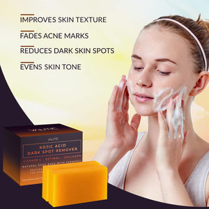 VALITIC Dark Spot Remover Soap Bars with Vitamin C, Retinol, Collagen, Turmeric - Original Japanese Complex Infused with Hyaluronic Acid, Vitamin E, Shea Butter, Castile Olive Oil (2 Pack)