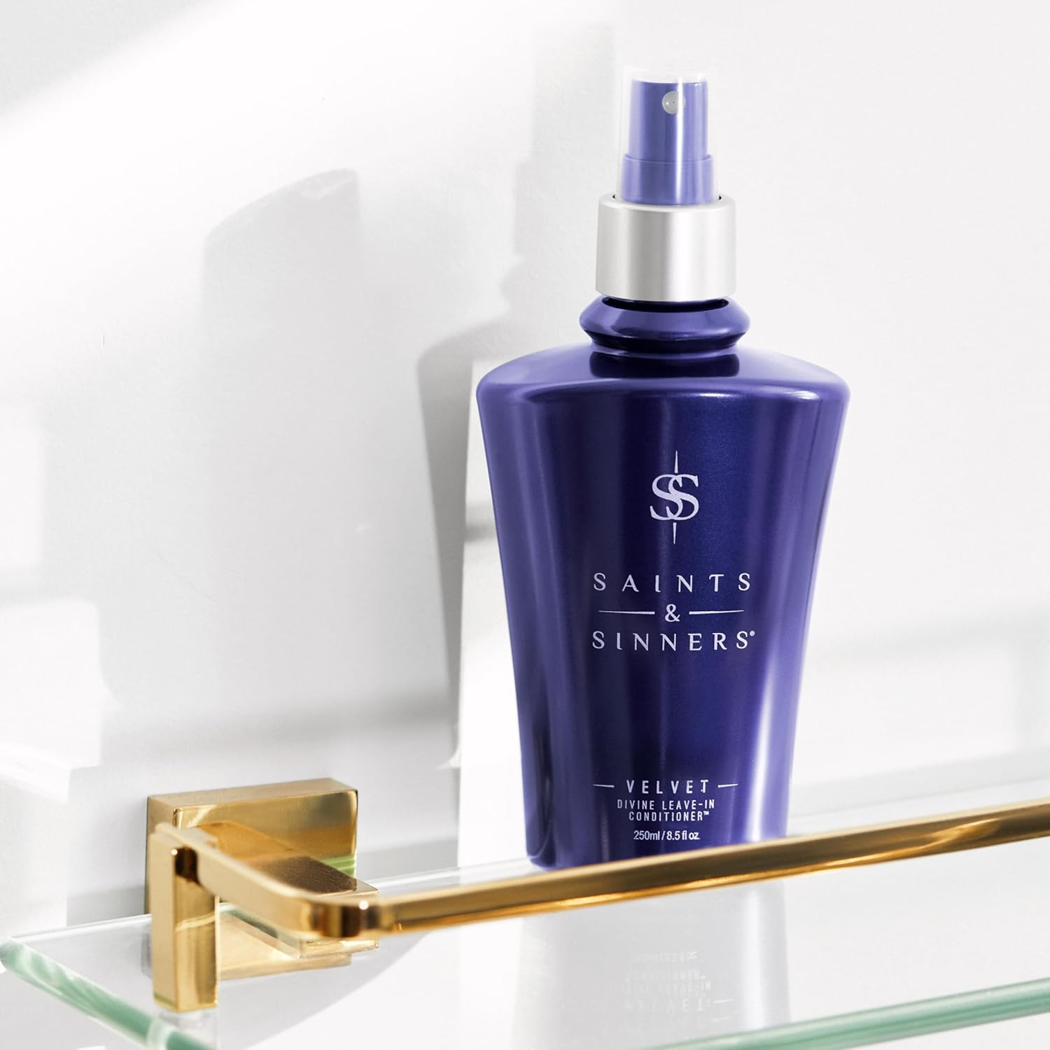 Saints & Sinners Velvet Divine Leave-In Moisturizing Conditioner Hair Detangler Spray for ALL TYPES. Helps Dry Dull Frizzy Coarse Tangled Thermally Environmentally Damaged