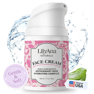 LilyAna Naturals Face and Neck Moisturizer for Women and Men - Moisturizer Face and Neck Cream for Dry Skin and Dark Spot Brightening (Super C, 1.7oz)