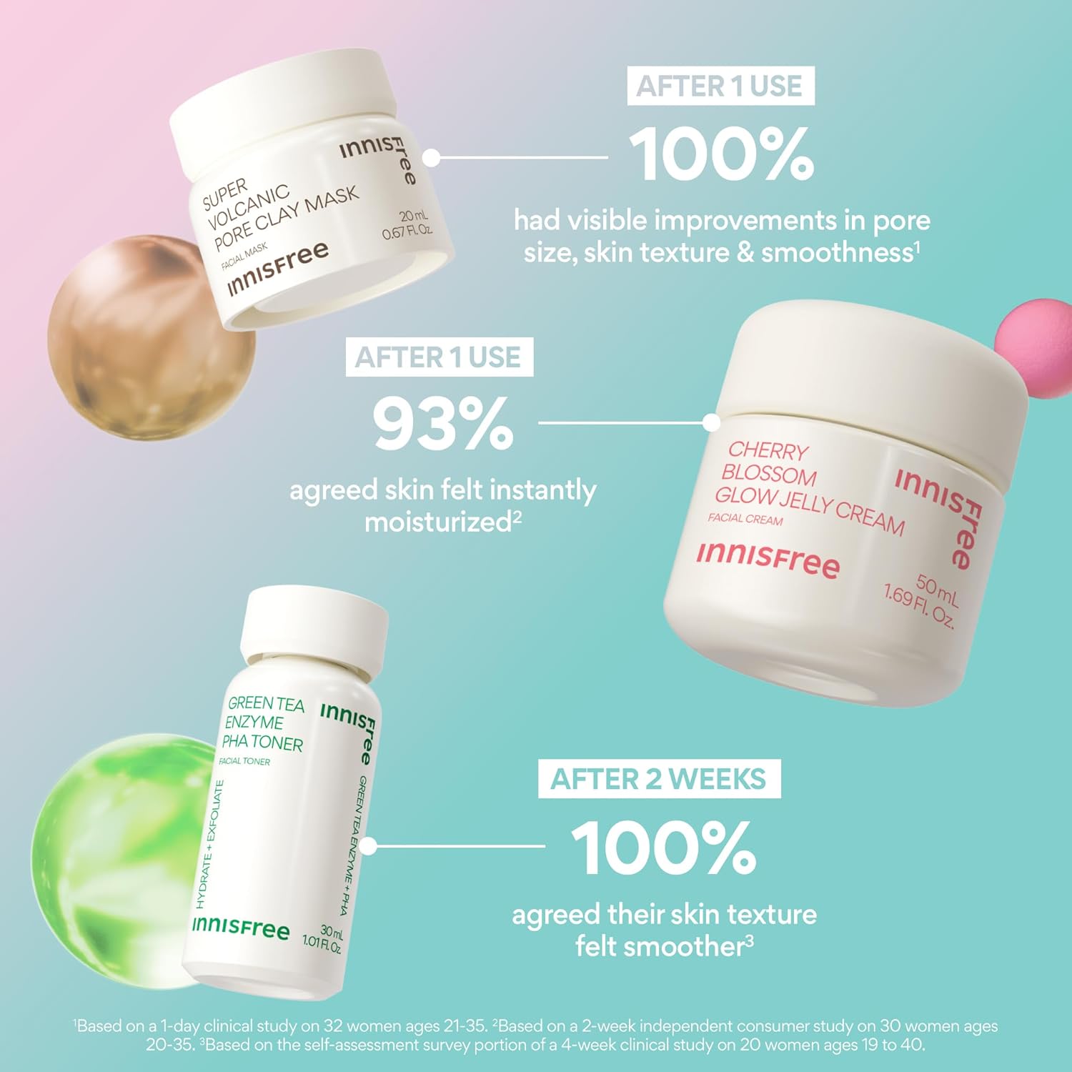 innisfree Super Volcanic Pore Clay Mask, Korean Pore Clearing Clay Mask with Volcanic Clusters and AHA