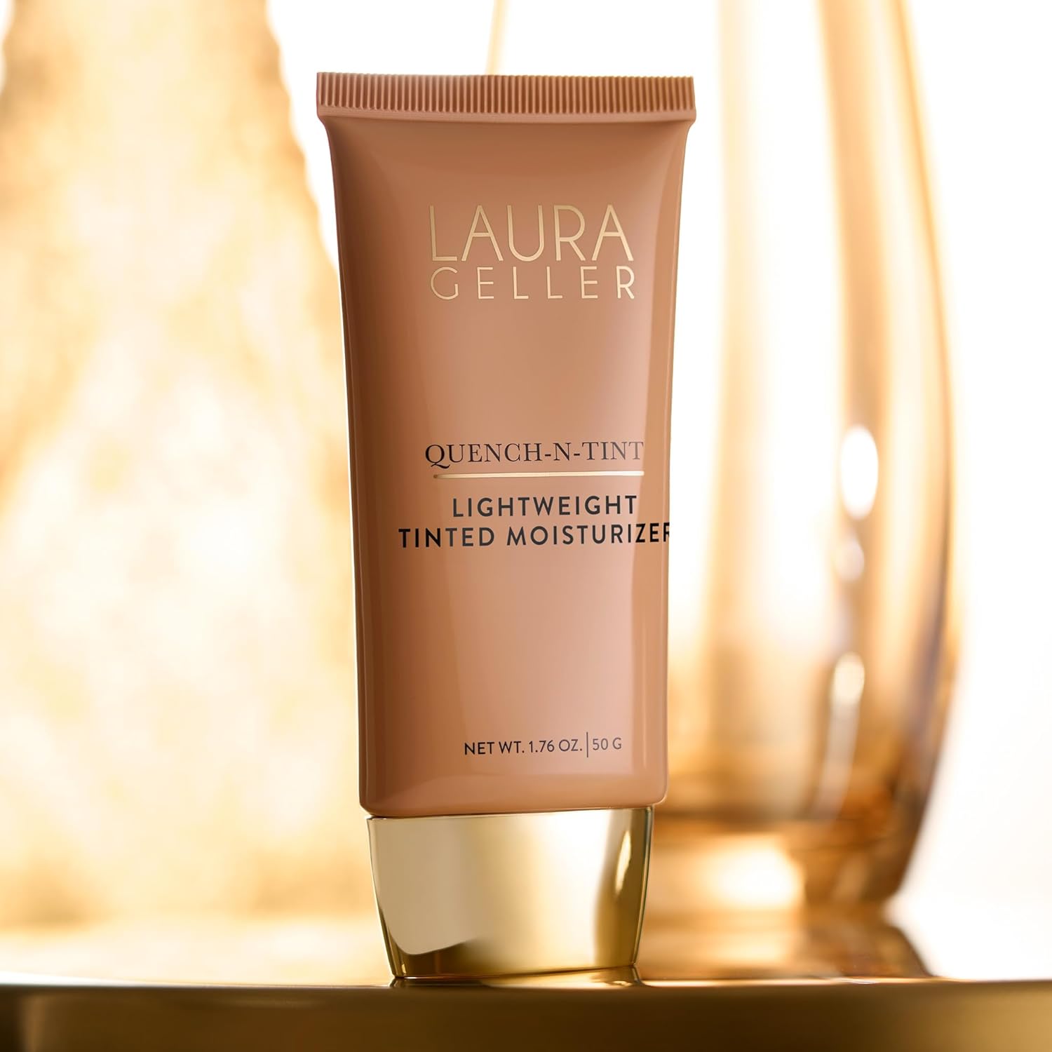 LAURA GELLER Quench-n-Tint Tinted Moisturizer – Lightweight Formula with Light Coverage – Porcelain/Fair Shade