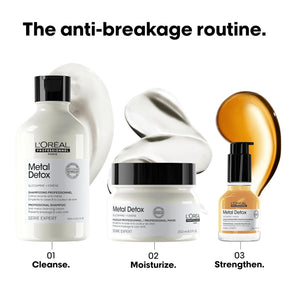L’Oreal Professionnel Metal Detox Hair Mask - Sulfate-Free Deep Conditioner & Treatment For Dry or Damaged & All Hair Types, Prolongs Hair Color, Prevents Damage & Adds Softness