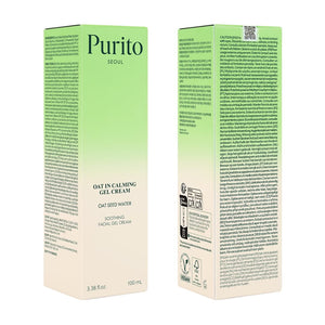 PURITO Oat In Calming Gel Cream, Oat Seed Water for Hydration & Soothing, Lightweight, Non-Sticky Moisturizer for Sensitive Skin, Non-Comedogenic, Fragrance-Free, Korean Skincare, 50 ml 1.69 fl.oz