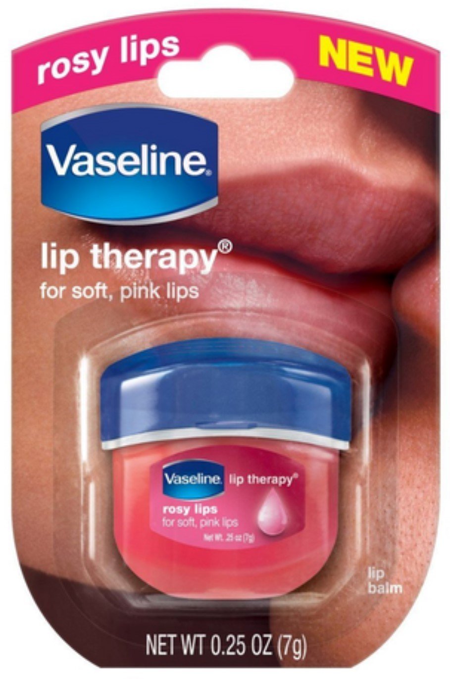 Vaseline Rosy Lip Therapy Size .25oz pack of 3