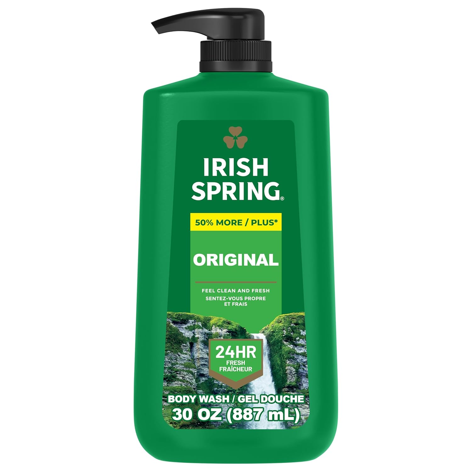 Irish Spring Original Clean Body Wash, 30 Oz Pump (Pack of 4)