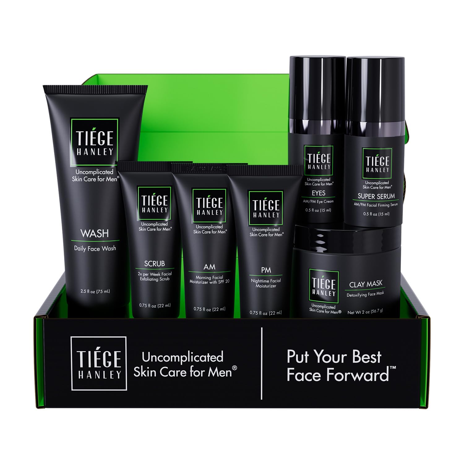 Tiege Hanley Men’s Skin Care Set, Essential Routine (System Level 1) – Face Wash, Scrub & Moisturizer for Healthier, Hydrated Skin | Daily Men’s Skin Care Kit for Sensitive skin & Dryness Protection