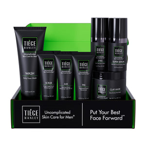 Tiege Hanley Men’s Skin Care Set, Essential Routine (System Level 1) – Face Wash, Scrub & Moisturizer for Healthier, Hydrated Skin | Daily Men’s Skin Care Kit for Sensitive skin & Dryness Protection