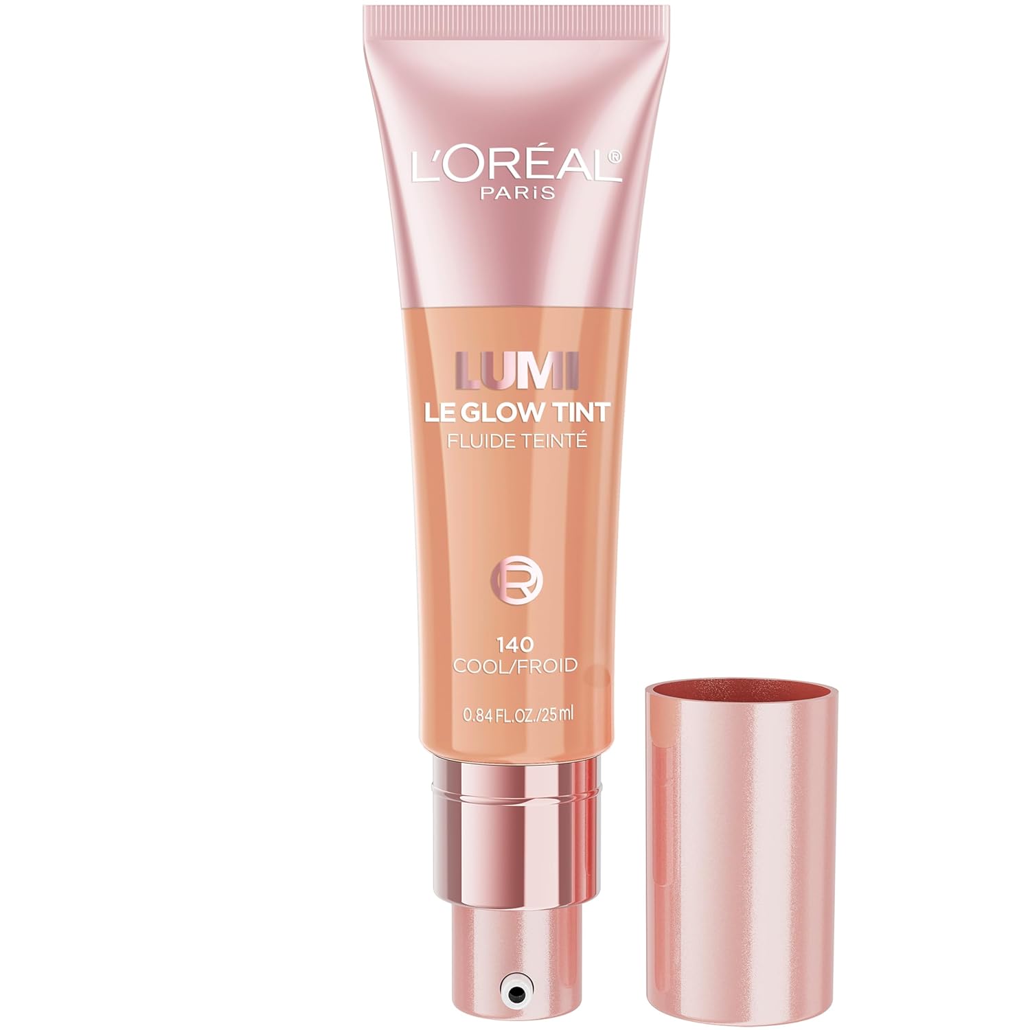 L'Oreal Paris Lumi Le Glow Skin Tint, Lightweight Water-Based Tinted Serum with Foundation-Like Coverage, Glow Illuminator, Neutral 400, 0.85 Fl Oz