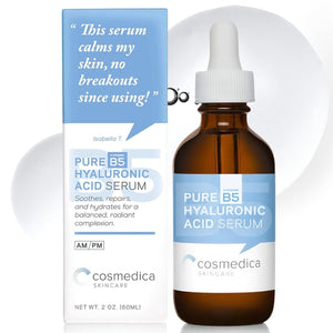Hyaluronic Acid Serum for Skin 100% Pure Anti Aging Serum Intense Hydration Moisture Non greasy Paraben free, Wrinkle Reducing and Brightening Serum (Pro Formula) 2oz