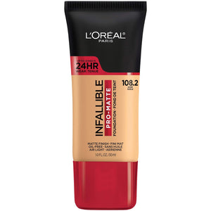 L'Oreal Paris Cosmetics Makeup Infallible Pro-Matte Liquid Longwear Foundation, Fresh Beige, 1 fl oz
