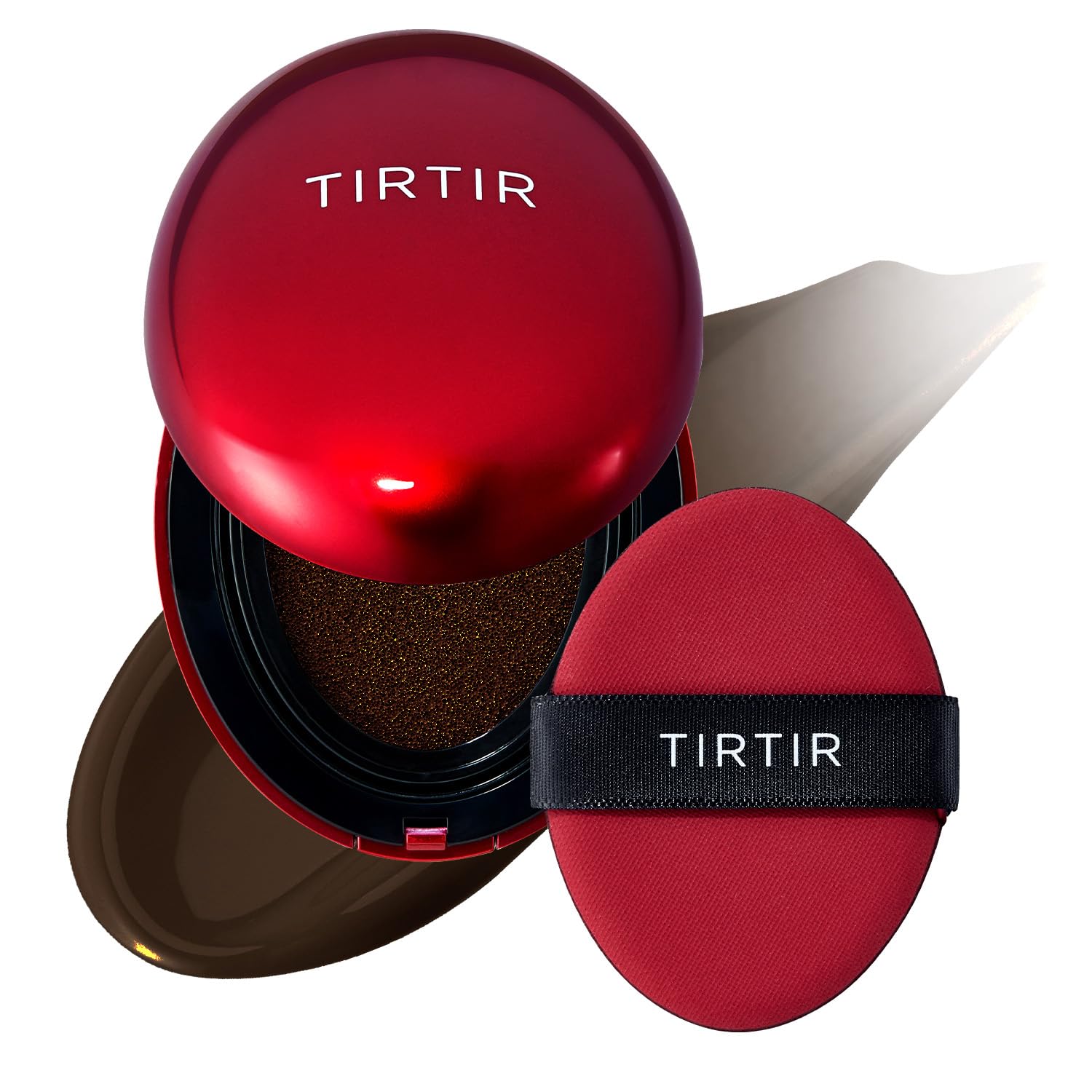 TIRTIR Mask Fit Red Cushion Foundation | Full coverage, Weightless, Skin fit, Satin Glow Finish, Korean Makeup Cushion Foundation (#23N Sand, 0.63 Fl Oz)