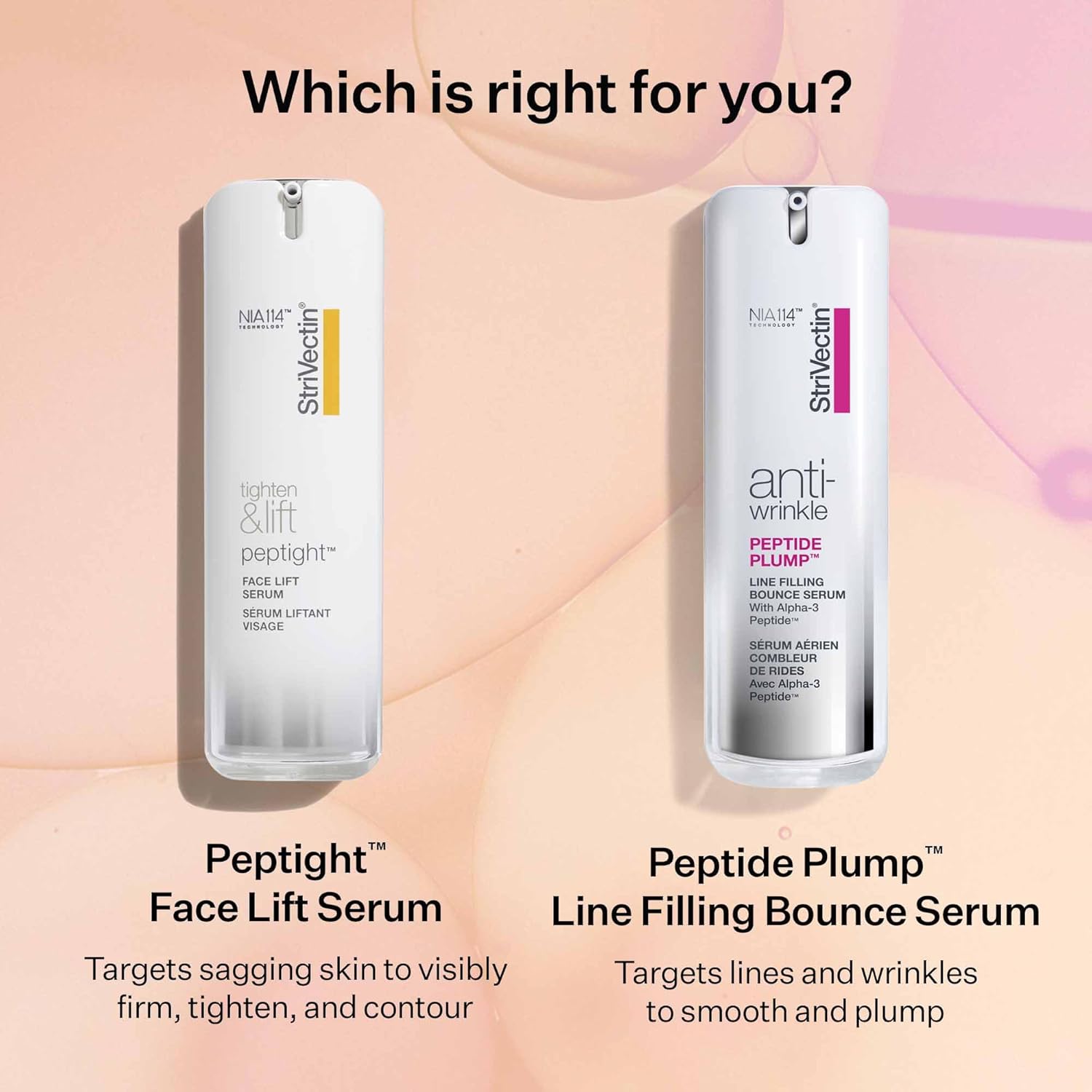 StriVectin Peptight Face Lift Serum – Peptides for Smoother, Radiant Skin, 30 mL