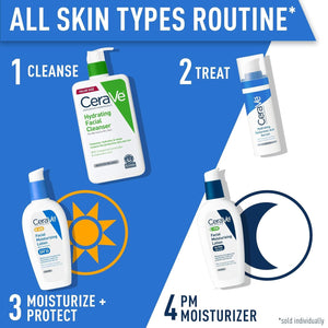 CeraVe PM Facial Moisturizing Lotion, Night Cream with Hyaluronic Acid and Niacinamide, Ultra-Lightweight, Oil-Free Moisturizer for Face, 3 Ounce
