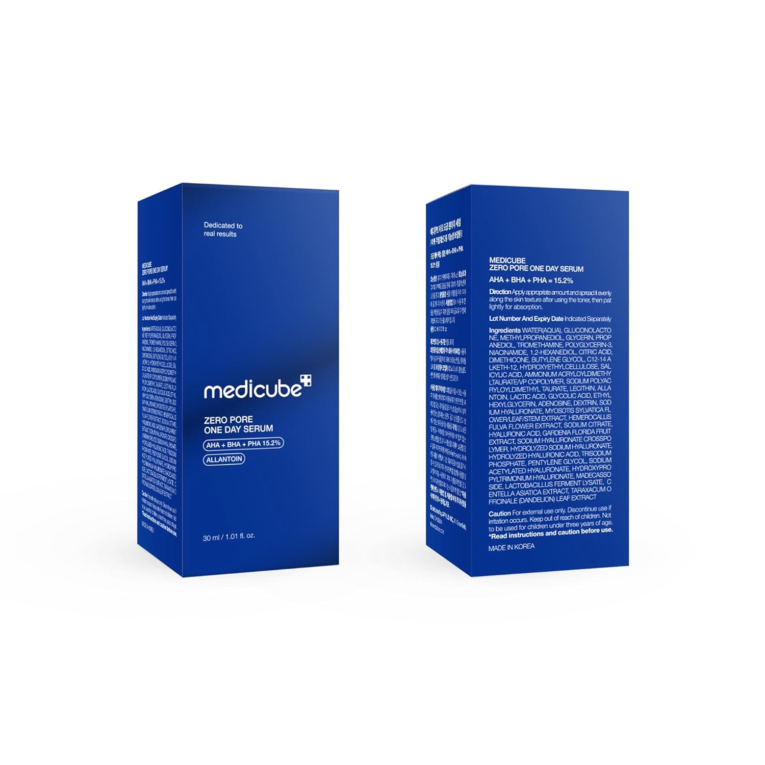 Medicube Zero Pore One-day Serum 1.01 fl.oz - Overnight Resurfacing Serum with Pore Tightening Complex - 15.2% AHA+BHA+PHA & 2% Niacinamide - 10.8% reduction in pore appearance after one day of use