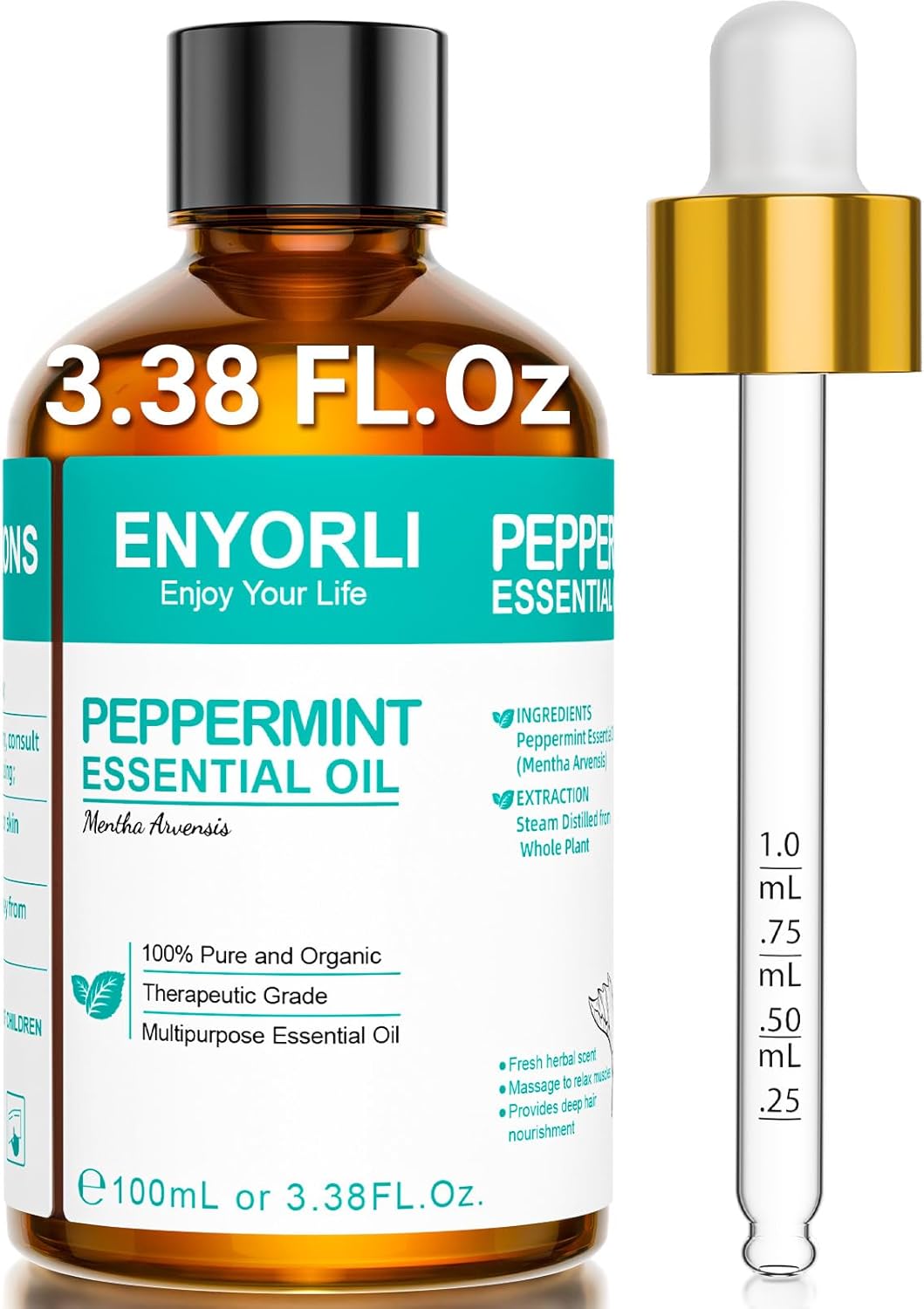 Rosemary Oil 3.38 fl oz Rosemary Essential Oil 100% Pure Undiluted for Hair, Scalp, Skin, Diffusers, Aromatherapy, Massage, Soap and Candle Making