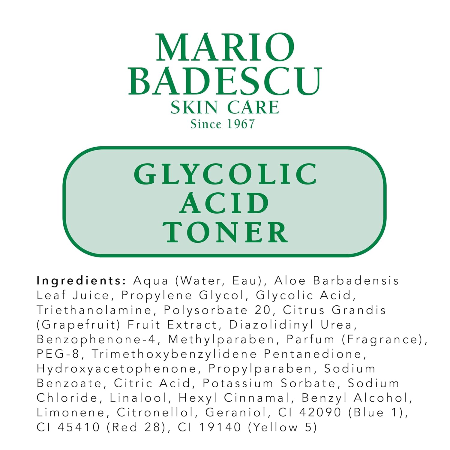 Mario Badescu Glycolic Acid Toner for Dry and Combination Skin, Alcohol-Free Facial Toner for Aging Skin, Formulated with Exfoliating Glycolic Acid & Antioxidant Grapefruit Extract