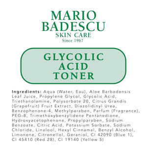 Mario Badescu Glycolic Acid Toner for Dry and Combination Skin, Alcohol-Free Facial Toner for Aging Skin, Formulated with Exfoliating Glycolic Acid & Antioxidant Grapefruit Extract