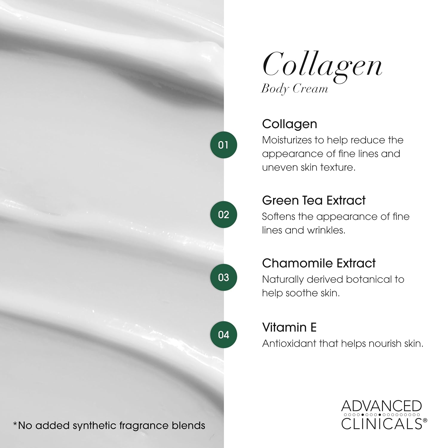 Advanced Clinicals Retinol Body Lotion + Collagen Cream Fragrance Free Face Moisturizer & Body Cream 2pc Skincare Set For Women & Men Helps Reduce Appearance Of Crepey Skin, Wrinkles, & Dry Skin, 2pc