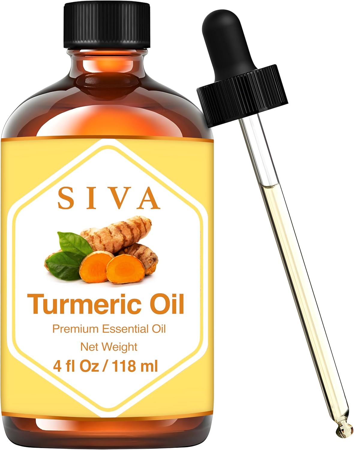 Siva Rosemary Essential Oil - 4 Fl Oz – Natural Rosemary Oil - for Diffuser, Face, Skin Care, Aromatherapy, Hair Care, Scalp and Body Massage - with Dropper