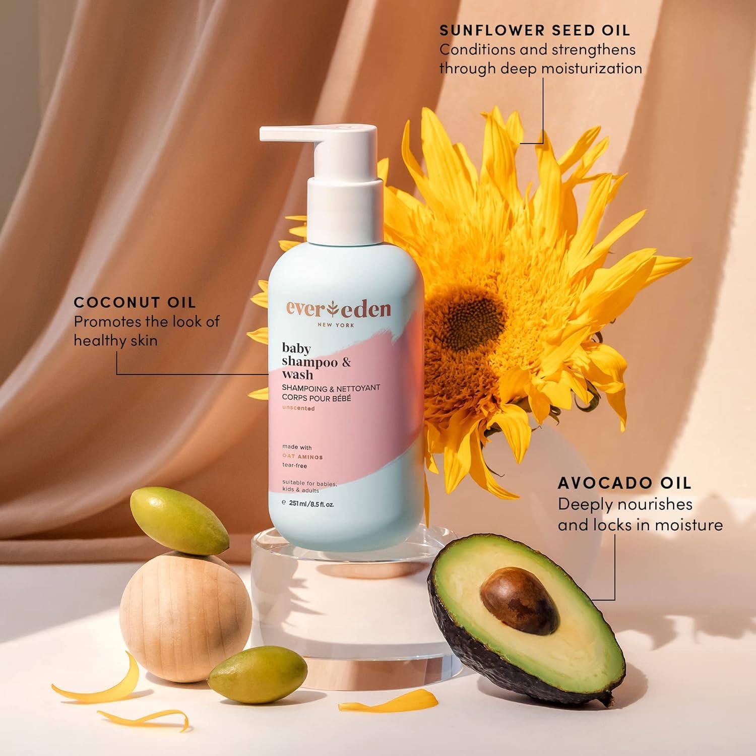 Evereden Baby Bathtime DUO: Baby Lotion for Newborn and 2-in-1 Newborn Shampoo and Body Wash Set - Soothing, Cleansing, & Hydrating Baby Shampoo and Lotion