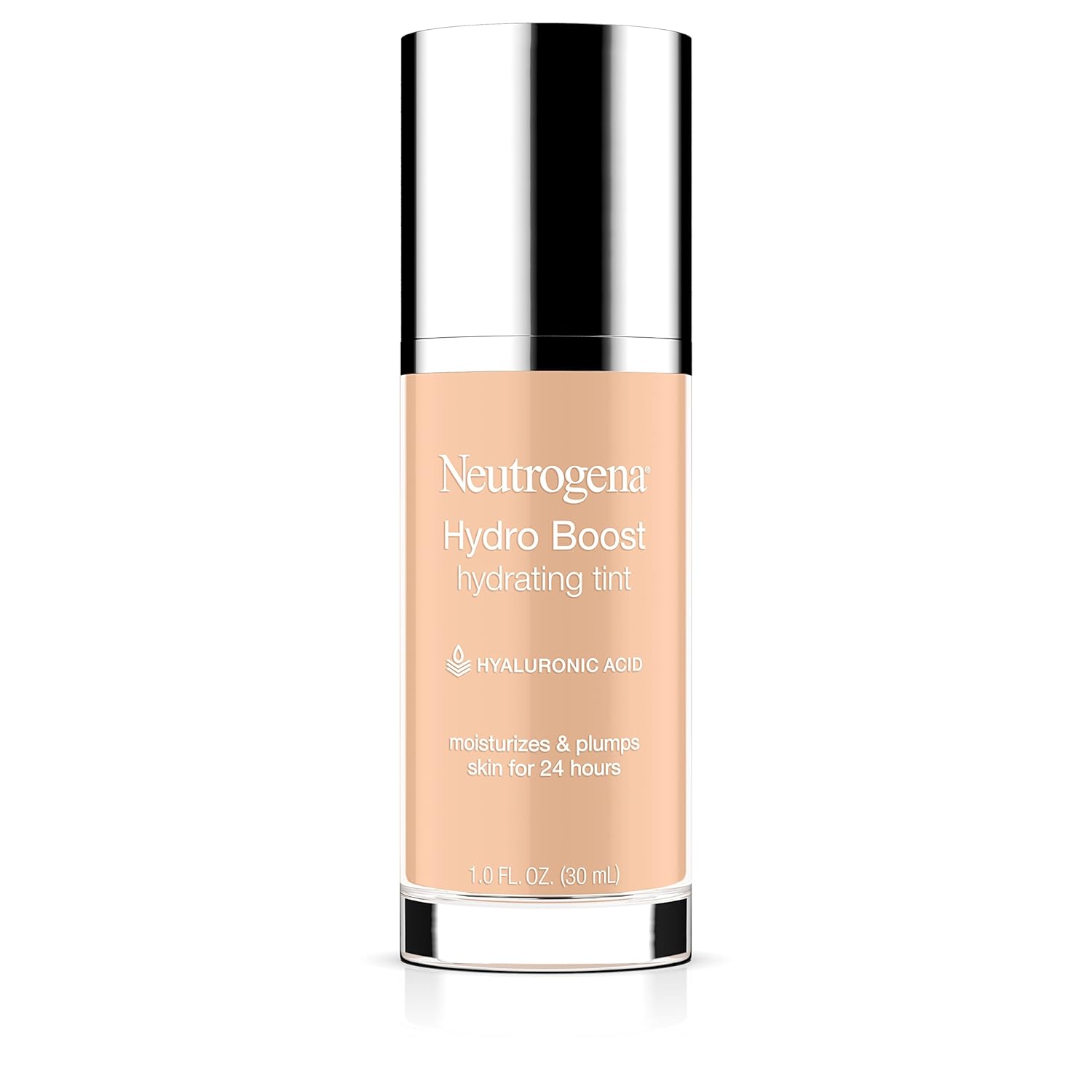 Neutrogena Hydro Boost Hydrating Tint with Hyaluronic Acid, Lightweight Water Gel Formula, Moisturizing, Oil-Free & Non-Comedogenic Liquid Foundation Makeup, 60 Natural Beige 1.0 fl. oz