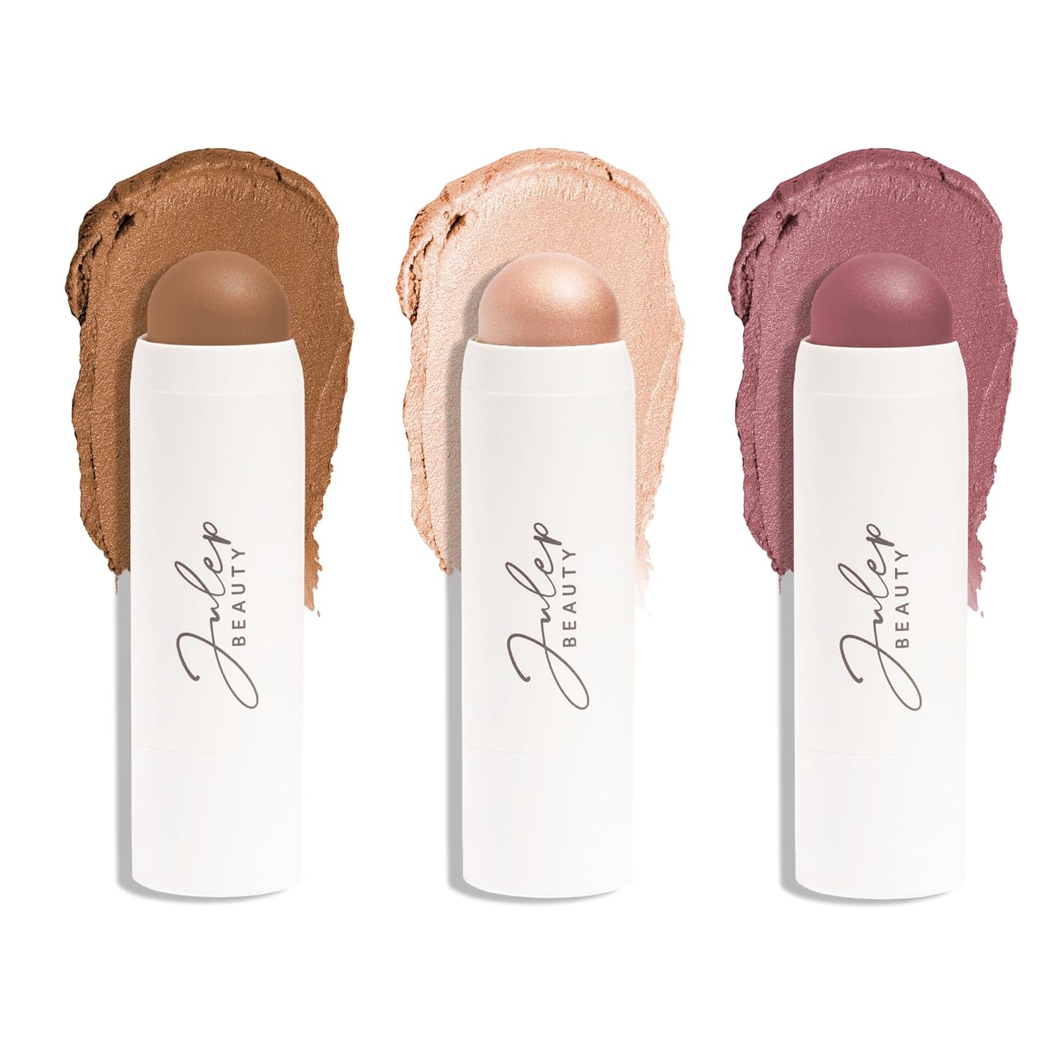 Julep Skip The Brush Cream to Powder Blush Stick - Neutral Bronze - Blendable and Buildable Color - 2-in-1 Blush and Lip Makeup Stick