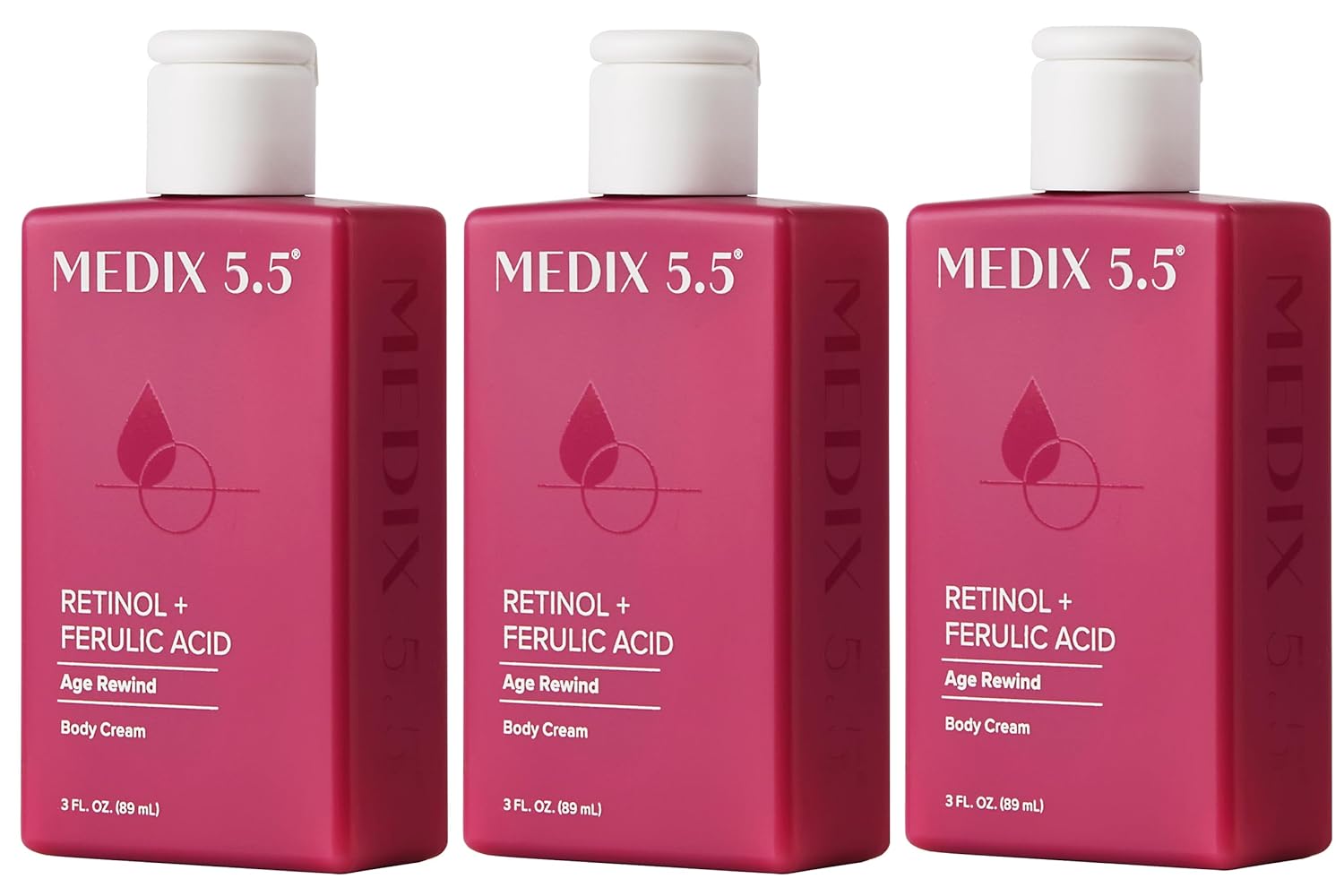 Medix 5.5 Retinol Body Lotion Skincare Moisturizer | Anti Aging Retinol Body Cream | Skin Care Tightening Lotion For Women & Men Helps Diminish Look Of Crepey Skin, Wrinkles, & Fine Lines, 2-Pack