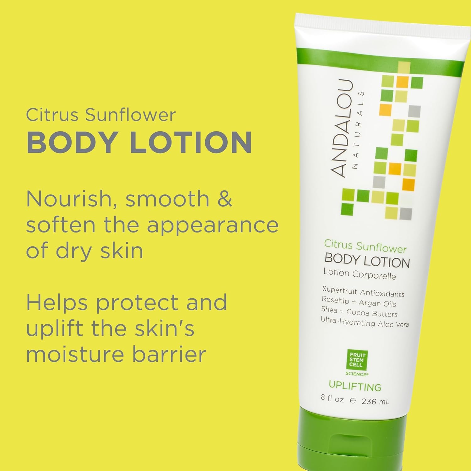 Andalou Naturals Citrus Sunflower Uplifting Body Lotion, 8 fl.oz (Packaging may vary)