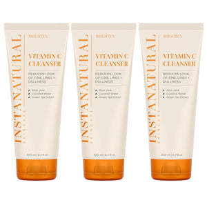 InstaNatural Vitamin C Cleanser Face Wash, Brightens and Reduces Signs of Aging, Fine Lines and Uneven Texture, with Coconut Water and Aloe Vera, 6.7 FL Oz