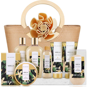 Spa Luxetique Gift Baskets for Women, Spa Gifts for Women - 10pcs Lavender Gift Sets with Body Lotion, Bubble Bath, Relaxing Bath Sets, Mothers Day Gifts for Mom