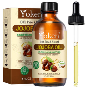 Pure Jojoba Oil EWG Verified 16 fl oz, 100% Natural Jojoba Oil for Hair, Skin & Face, Cold Pressed Unrefined, Deeply Moisturizing Body oil Carrier Oils for Essential Oils Mixing