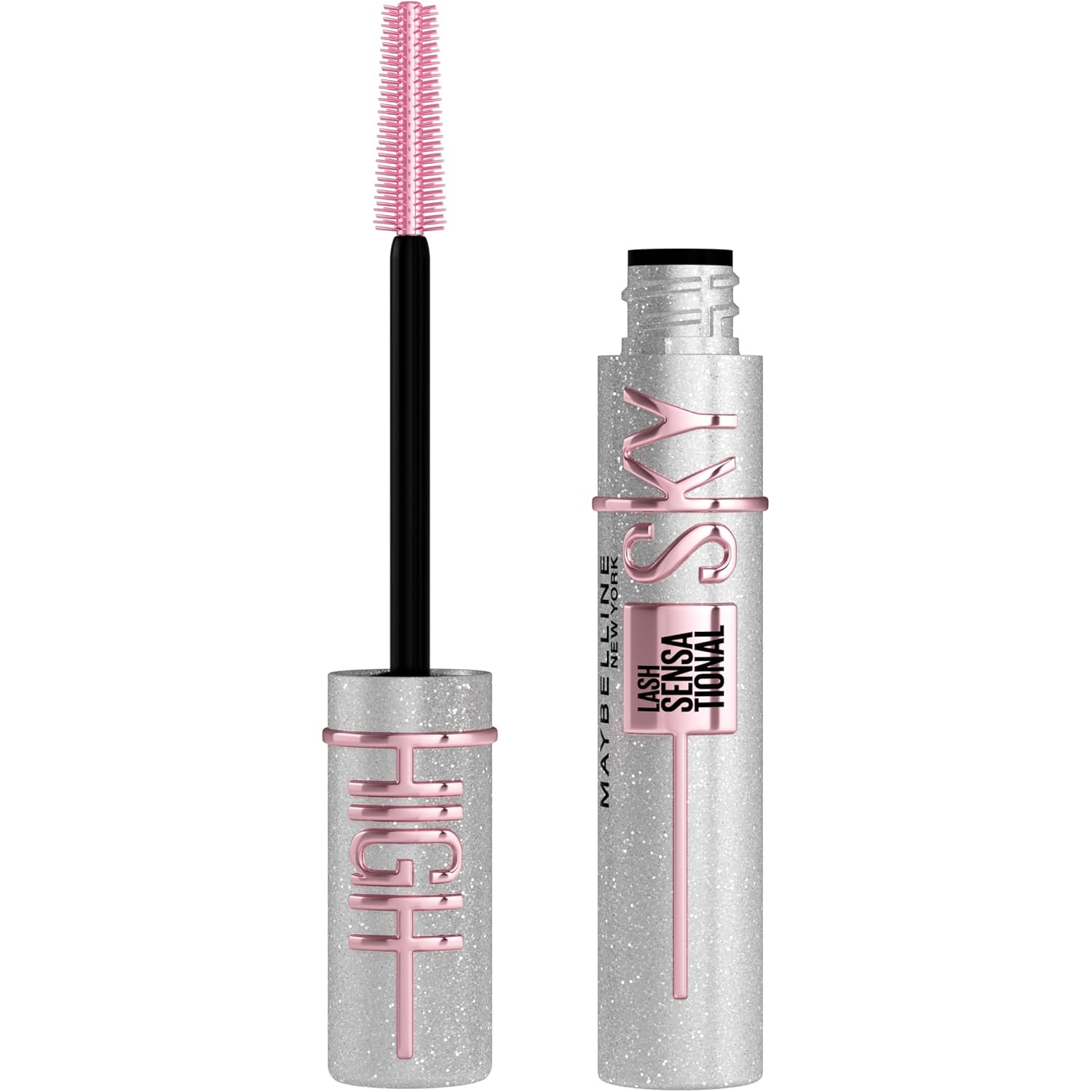 Maybelline Lash Sensational Sky High Washable Mascara Makeup, Volumizing, Lengthening, Defining, Curling, Multiplying, Buildable Formula, Very Black, 1 Count