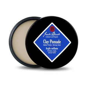 Jack Black Clay Pomade, 2.75 oz - PureScience Formula, Hair Sculpting | Natural-Looking Hold | Matte Finish | Buildable Control | Natural Oils | Botanical Extract | Fragrance Free