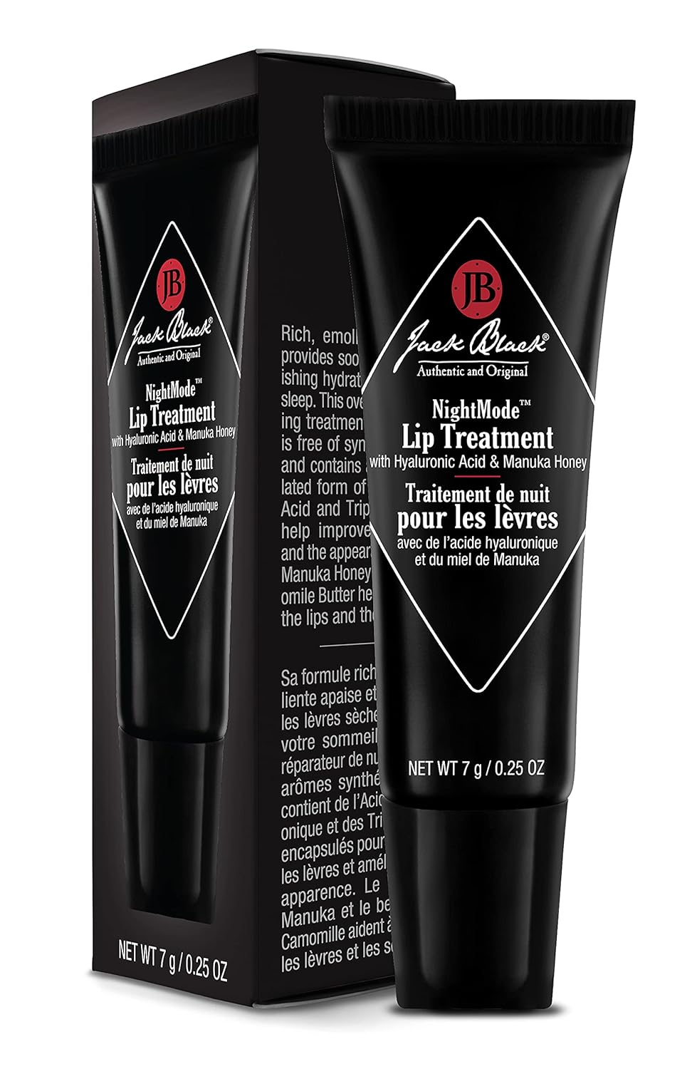 Jack Black NightMode Lip Treatment - Overnight Lip Treatment, Hydrating Lip Mask Overnight, Lip Hydration Treatment, Lip Moisturizer Overnight, Night Lip Mask with Hyaluronic Acid, Overnight Lip Balm